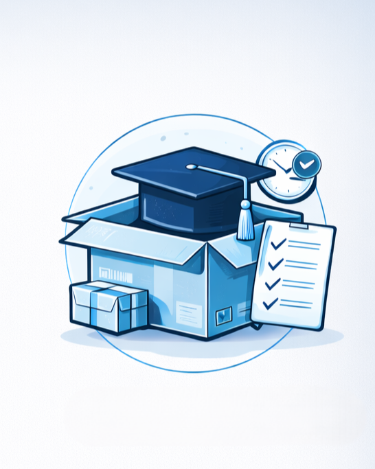 On-time regalia delivery for graduation events